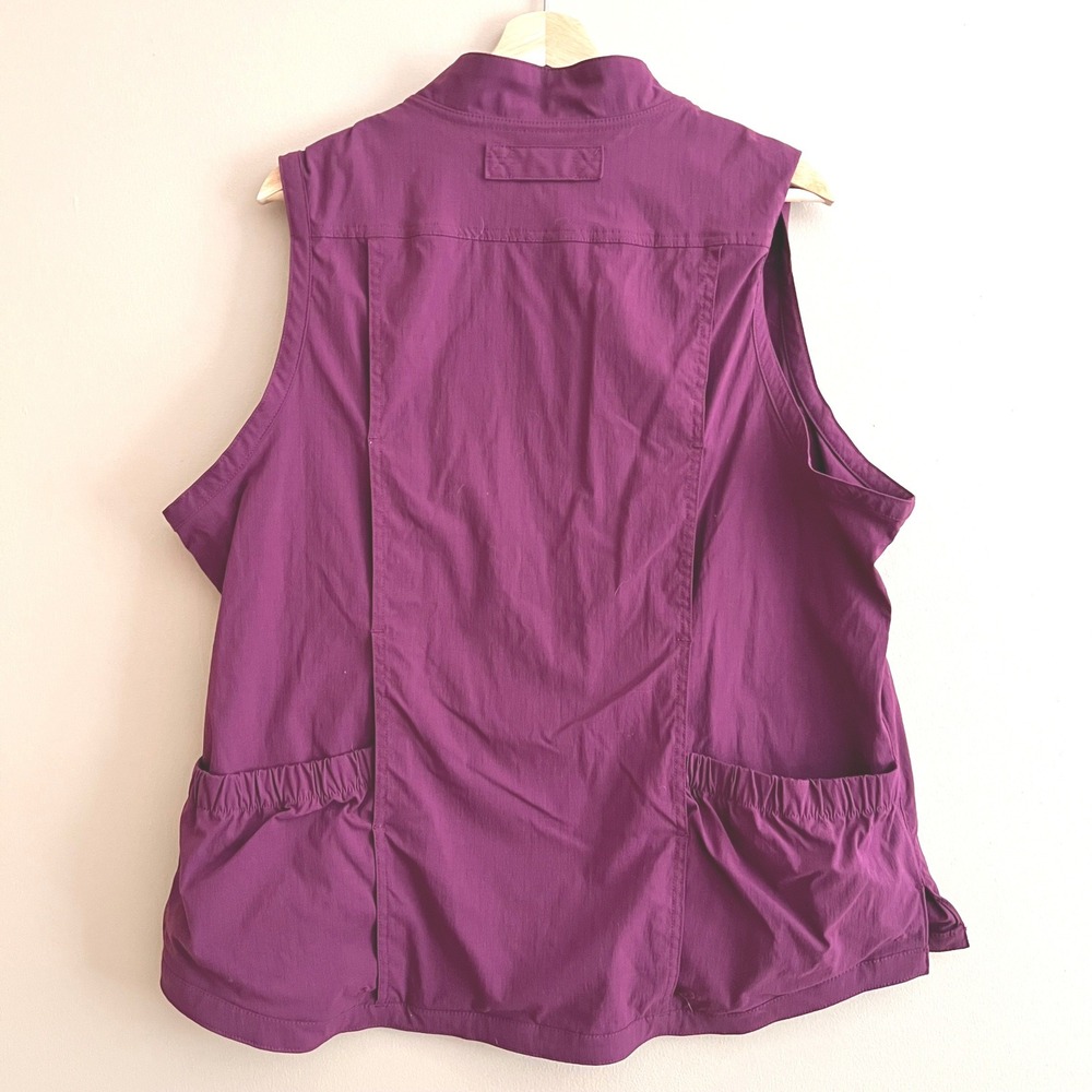 Duluth Trading Co Womens XL Purple Ripstop Utility Fishing Gardening Vest Zip Up - Picture 2 of 15